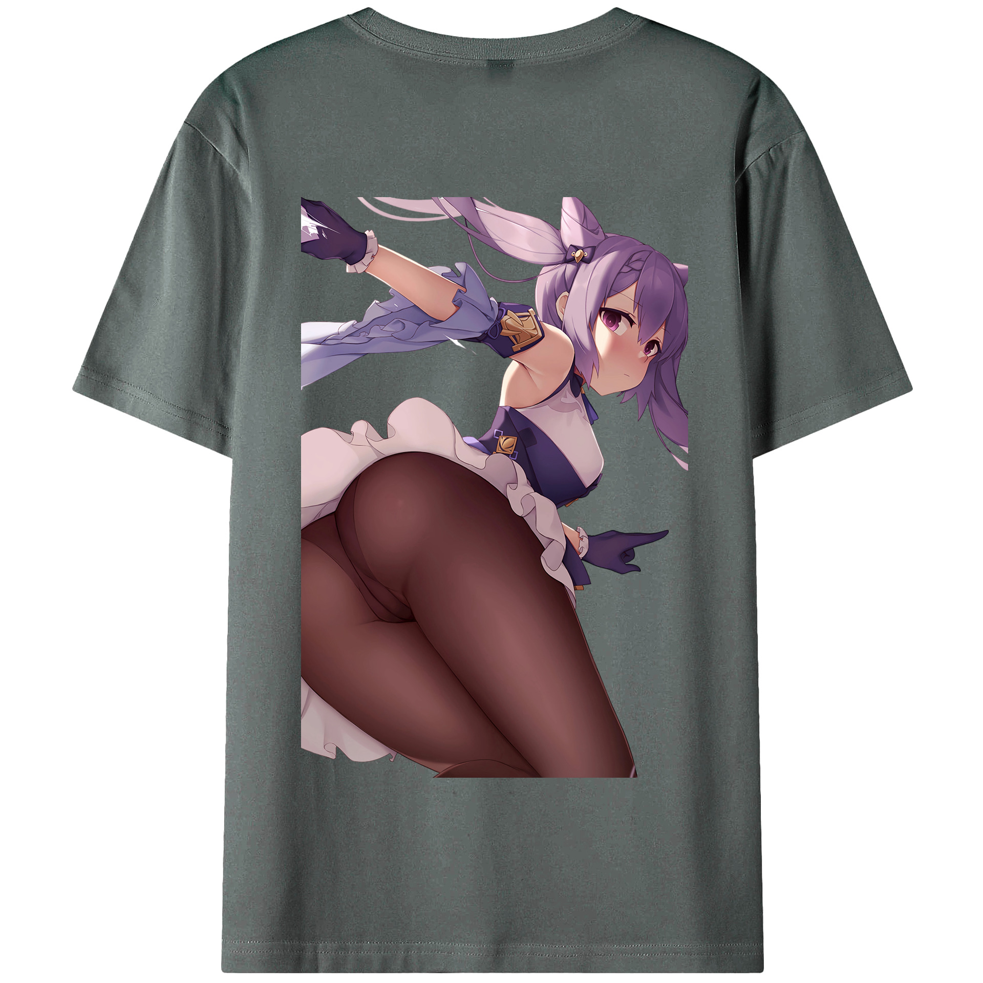 げんし神 刻晴 こくせい genshin Kokusei 綿100％半袖Tシャツ（背面プリント）